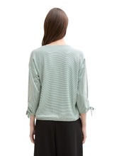 Load image into Gallery viewer, TOM TAILOR DENIM STRUCTURED STRIPE T-SHIRT green white small stripe