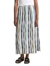 Afbeelding in Gallery-weergave laden, TOM TAILOR DENIM MAXI SUMMER SKIRT watercolor stripe