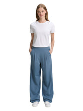 Load image into Gallery viewer, TOM TAILOR DENIM PLEATED WIDE LEG PANTS dusty denim blue