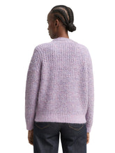 Afbeelding in Gallery-weergave laden, TOM TAILOR DENIM KNIT ZIP CARDIGAN lilac multicolor melange