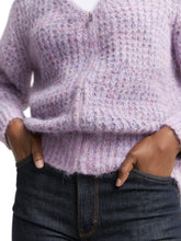 Afbeelding in Gallery-weergave laden, TOM TAILOR DENIM KNIT ZIP CARDIGAN lilac multicolor melange