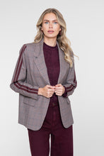 Afbeelding in Gallery-weergave laden, GEISHA BLAZER CHECK + TAPE burgundy/green