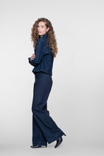 Afbeelding in Gallery-weergave laden, GEISHA JEANS WIDE & BELT dark blue denim