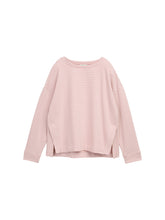 Load image into Gallery viewer, TOM TAILOR SWEATSHIRT STRIPED BOATNECK morning pink offwhite