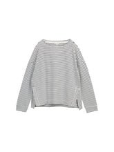 Afbeelding in Gallery-weergave laden, TOM TAILOR SWEATSHIRT STRIPED BOATNECK eclipse blue offwhite stripe