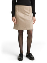 Load image into Gallery viewer, TOM TAILOR SKIRT SUEDE OPTIC soft taupe grey