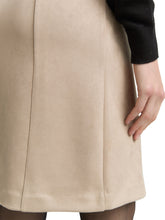 Load image into Gallery viewer, TOM TAILOR SKIRT SUEDE OPTIC soft taupe grey