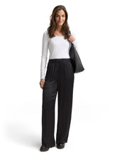 Afbeelding in Gallery-weergave laden, TOM TAILOR SATIN WIDE LEG PANTS deep black