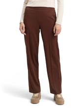 Afbeelding in Gallery-weergave laden, TOM TAILOR EASY STRAIGHT PEL PANTS dark pecan brown