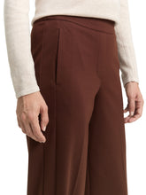 Afbeelding in Gallery-weergave laden, TOM TAILOR EASY STRAIGHT PEL PANTS dark pecan brown