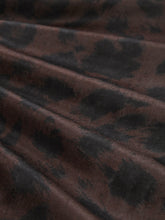 Afbeelding in Gallery-weergave laden, TOM TAILOR SKIRT SATIN brown black big leo print