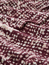 Load image into Gallery viewer, TOM TAILOR BLOUSE WITH FEMININE V-NECK dark red abstract dot design