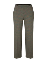 Load image into Gallery viewer, TOM TAILOR PANTS CHECKED STRAIGHT BEIGE GREEN SMALL CHECK