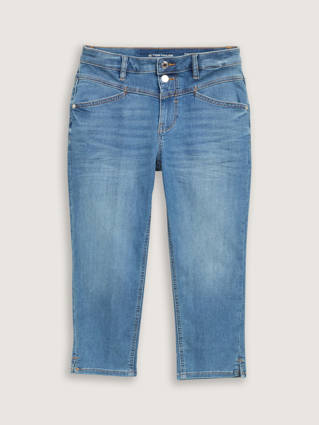 TOM TAILOR KATE CAPRI light stone wash denim