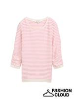TOM TAILOR DENIM STRIPED JACQUARD SWEATSHIRT rose white structured stripe