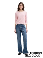 Afbeelding in Gallery-weergave laden, TOM TAILOR DENIM STRIPED JACQUARD SWEATSHIRT rose white structured stripe
