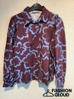 Load image into Gallery viewer, GEISHA BLOUSE PRINT blue/burgundy
