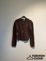 GEISHA CARDIGAN LUREX & SEQUINCES brown/copper