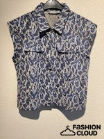 GEISHA GILET off white/blue