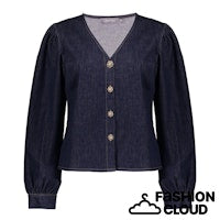 Load image into Gallery viewer, GEISHA BLOUSE DENIM dark blue denim
