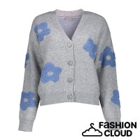 Afbeelding in Gallery-weergave laden, GEISHA VEST FLOWERS grey melange/blue
