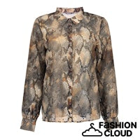 GEISHA BLOUSE PRINT grey/brown