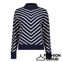 Afbeelding in Gallery-weergave laden, GEISHA PULL STRIPES TURTLENECK navy/off white
