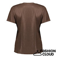 Afbeelding in Gallery-weergave laden, GEISHA T-SHIRT NECK FOIL dark brown

