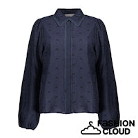 Load image into Gallery viewer, GEISHA BLOUSE WITH LACE DETAILS navy
