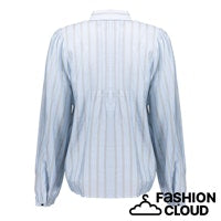 Load image into Gallery viewer, GEISHA BLOUSE STRIPES light blue/greige
