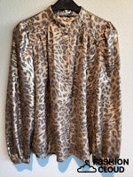 GEISHA BLOUSE VELVET LOOK LEOPARD gold/grey