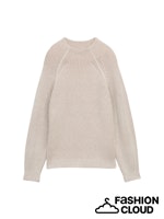 TOM TAILOR KNIT PLAITED  RIB PULLOVER soft taupe rib structure