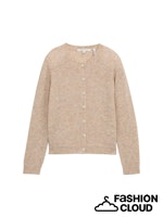 Afbeelding in Gallery-weergave laden, TOM TAILOR DENIM SOFT CREW NECK CARDIGAN intense beige melange
