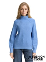 Afbeelding in Gallery-weergave laden, TOM TAILOR KNIT PLAITED RIB PULLOVER light blue knit structure

