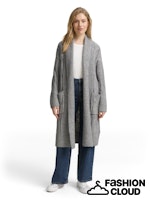 Afbeelding in Gallery-weergave laden, TOM TAILOR KNIT CARDIGAN WITH CABLE STRUCTURE medium silver grey
