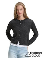 Afbeelding in Gallery-weergave laden, TOM TAILOR DENIM SOFT CREW NECK CARDIGAN shale grey melange
