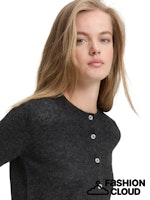 Afbeelding in Gallery-weergave laden, TOM TAILOR DENIM SOFT CREW NECK CARDIGAN shale grey melange
