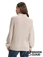 Afbeelding in Gallery-weergave laden, TOM TAILOR KNIT PLAITED  RIB PULLOVER soft taupe rib structure
