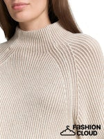 Afbeelding in Gallery-weergave laden, TOM TAILOR KNIT PLAITED  RIB PULLOVER soft taupe rib structure
