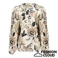 Load image into Gallery viewer, GEISHA BLOUSE PRINT beige/black
