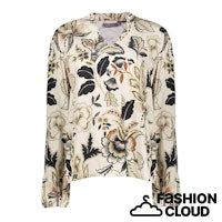 GEISHA BLOUSE PRINT beige/black