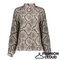 GEISHA BLOUSE ANIMAL black/sand