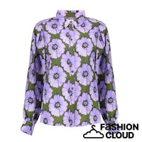 GEISHA BLOUSE PRINT FLOWERS purple/green