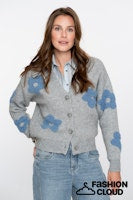 Afbeelding in Gallery-weergave laden, GEISHA VEST FLOWERS grey melange/blue
