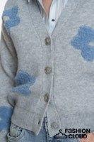 Afbeelding in Gallery-weergave laden, GEISHA VEST FLOWERS grey melange/blue
