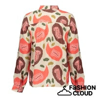 Load image into Gallery viewer, GEISHA BLOUSE PRINT red/wool white
