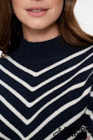 Afbeelding in Gallery-weergave laden, GEISHA PULL STRIPES TURTLENECK navy/off white
