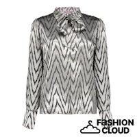 GEISHA BLOUSE ANIMAL SILVER silver grey