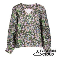 GEISHA BLOUSE FLOWERS lila/green