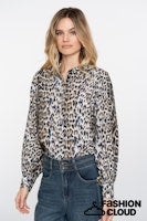 Load image into Gallery viewer, GEISHA BLOUSE ANIMAL camel/blue/black
